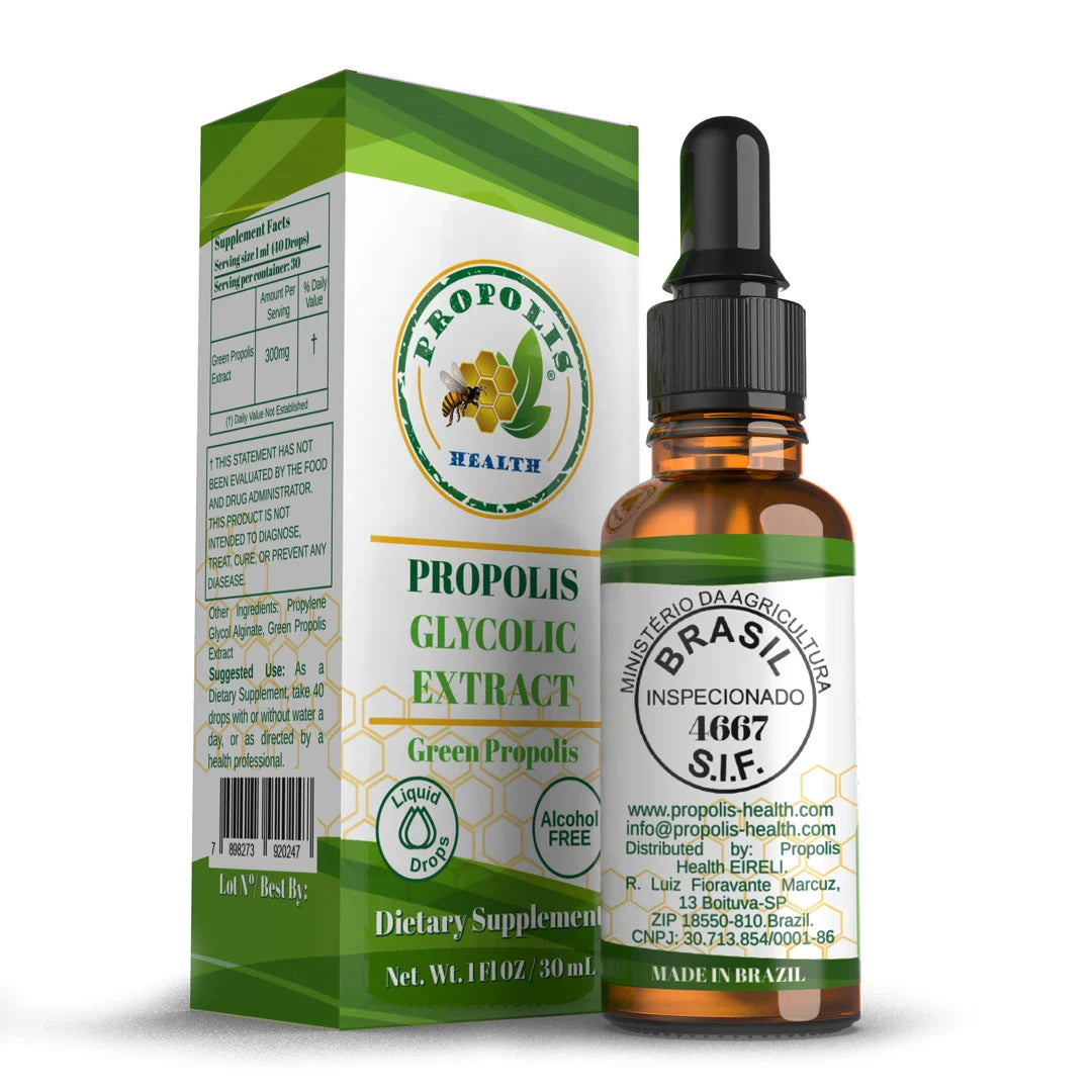 Green Propolis Extract Liquid | Brazilian Bee Propolis Extract | 30 Days Supply | Alcohol-Free | Bee Propolis Liquid | Immune Support | Immunity Shots