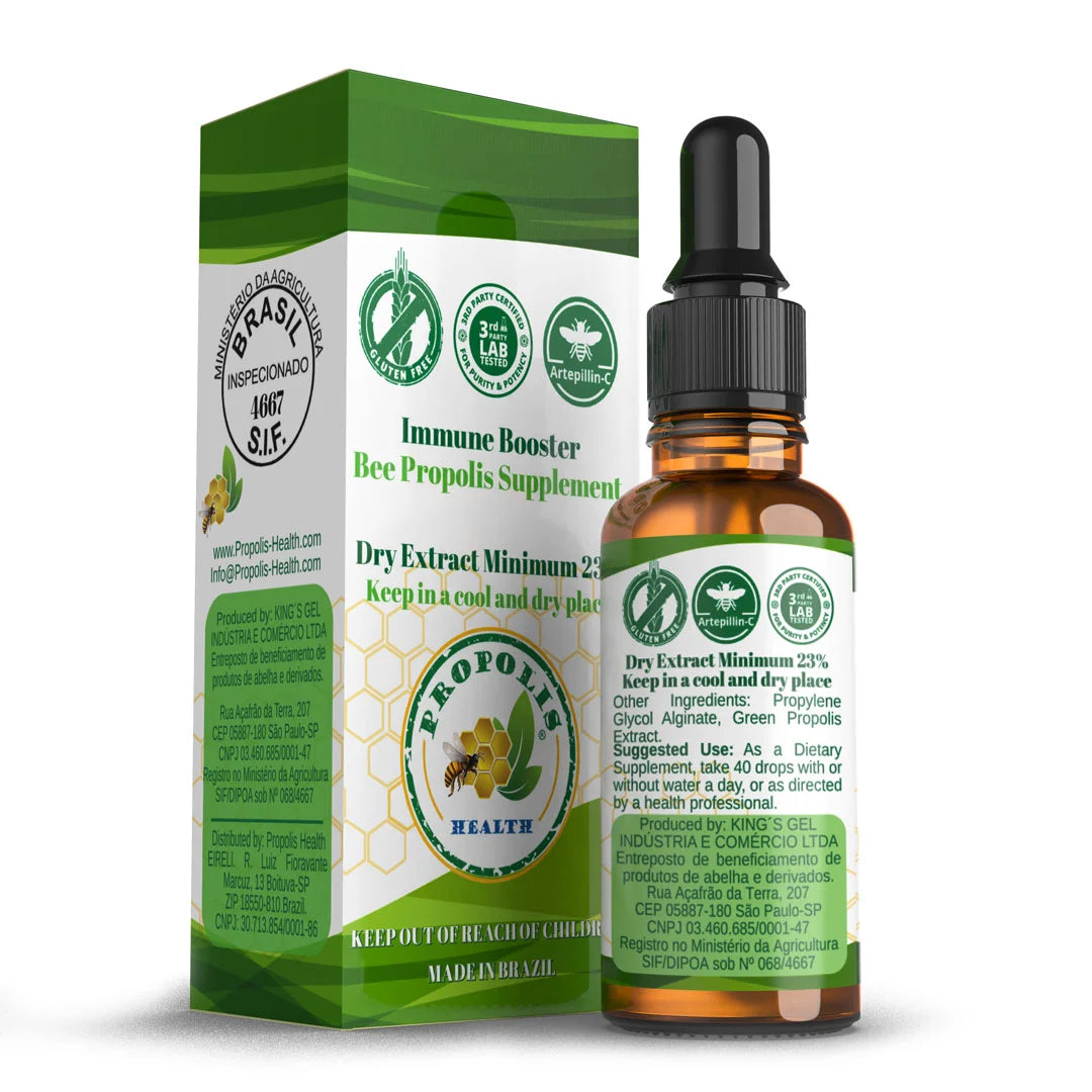 Green Propolis Extract Liquid | Brazilian Bee Propolis Extract | 30 Days Supply | Alcohol-Free | Bee Propolis Liquid | Immune Support | Immunity Shots