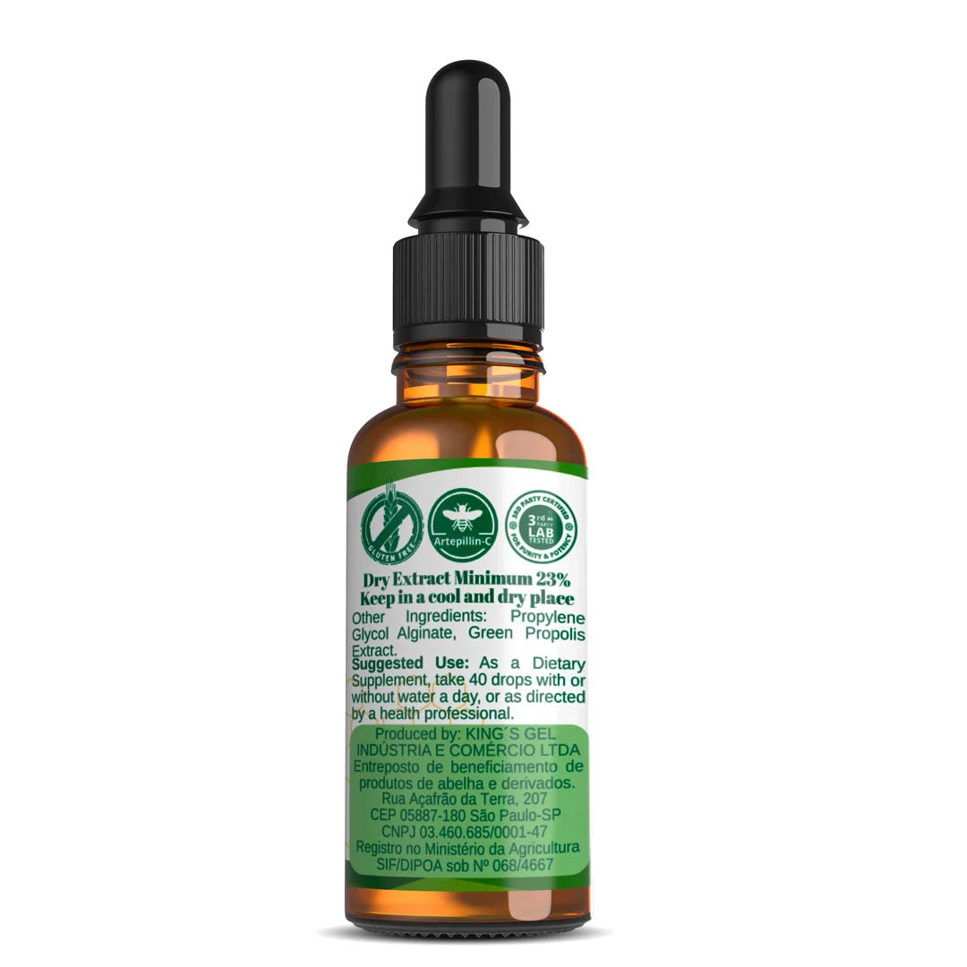 Green Propolis Extract Liquid | Brazilian Bee Propolis Extract | 30 Days Supply | Alcohol-Free | Bee Propolis Liquid | Immune Support | Immunity Shots