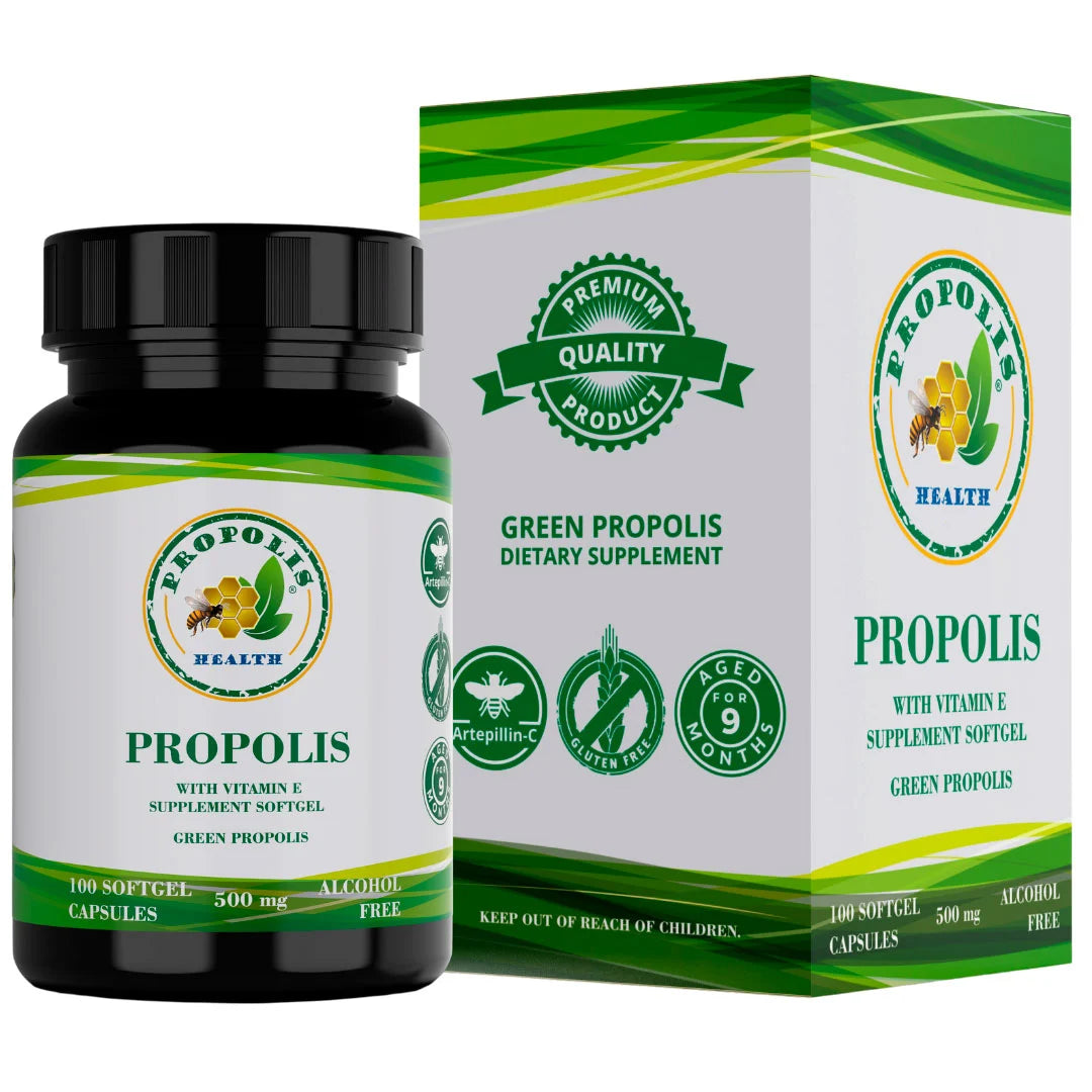 Bee Propolis Softgel 1000mg Daily - Brazilian Bee Propolis Extract - Immune Booster  - All Natural Allergy Supplement - Antioxidant -50 Days Supply