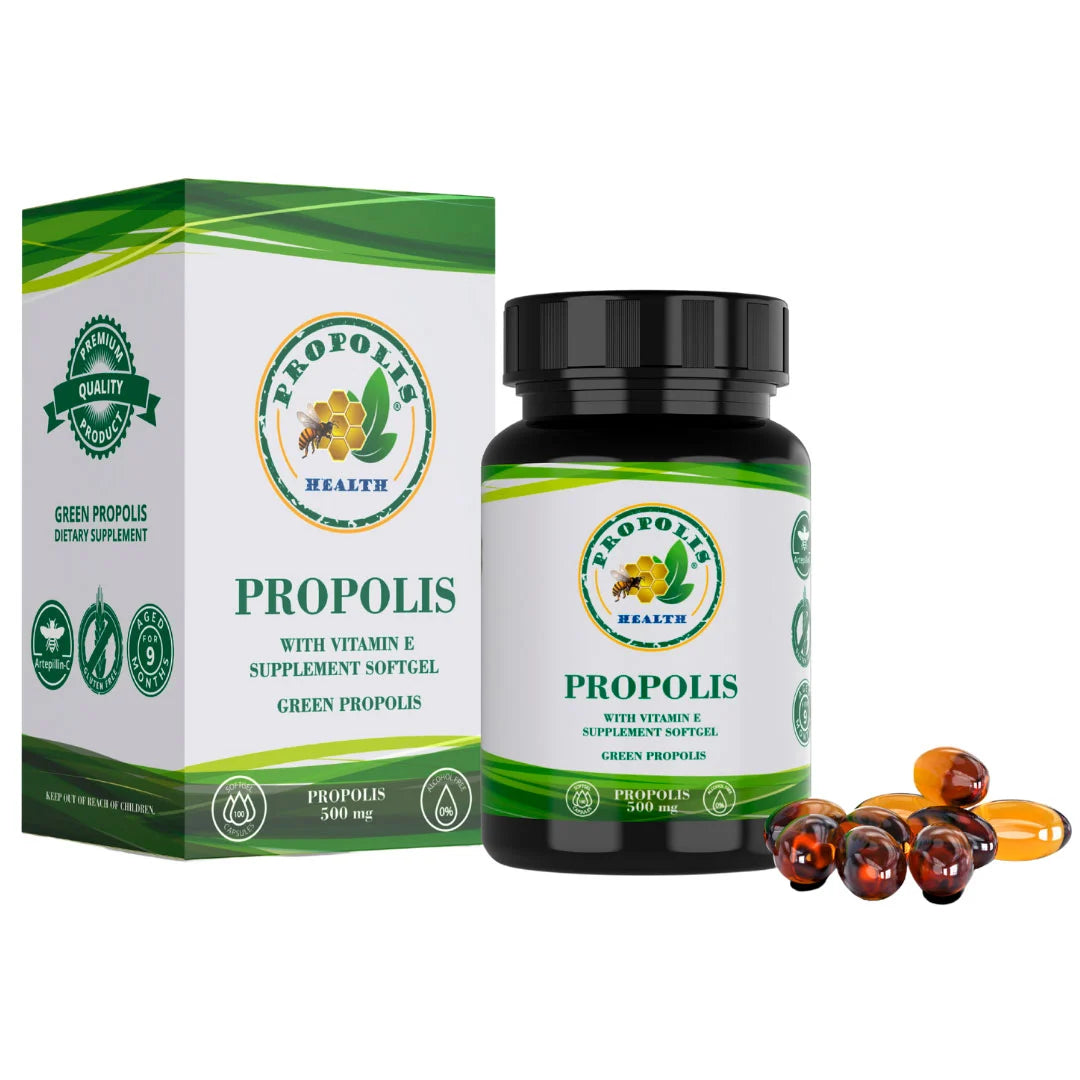 Bee Propolis Softgel 1000mg Daily - Brazilian Bee Propolis Extract - Immune Booster  - All Natural Allergy Supplement - Antioxidant -50 Days Supply