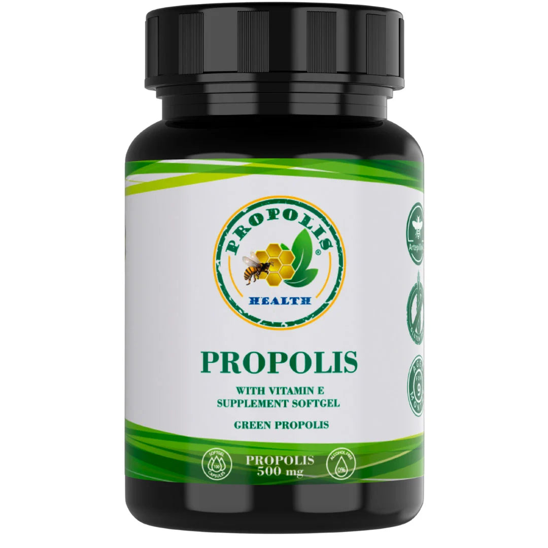 Bee Propolis Softgel 1000mg Daily - Brazilian Bee Propolis Extract - Immune Booster  - All Natural Allergy Supplement - Antioxidant -50 Days Supply