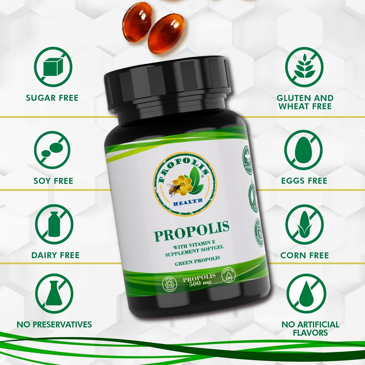 propolis extract gluten free , capsules 
