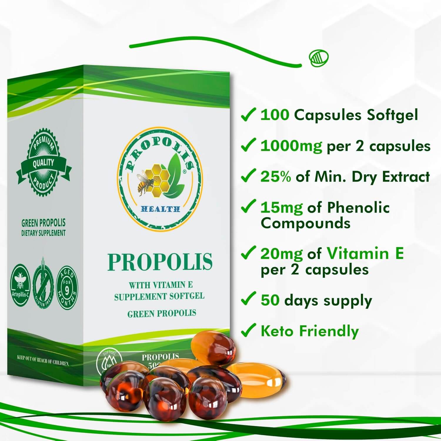 bee propolis 100 capsules 