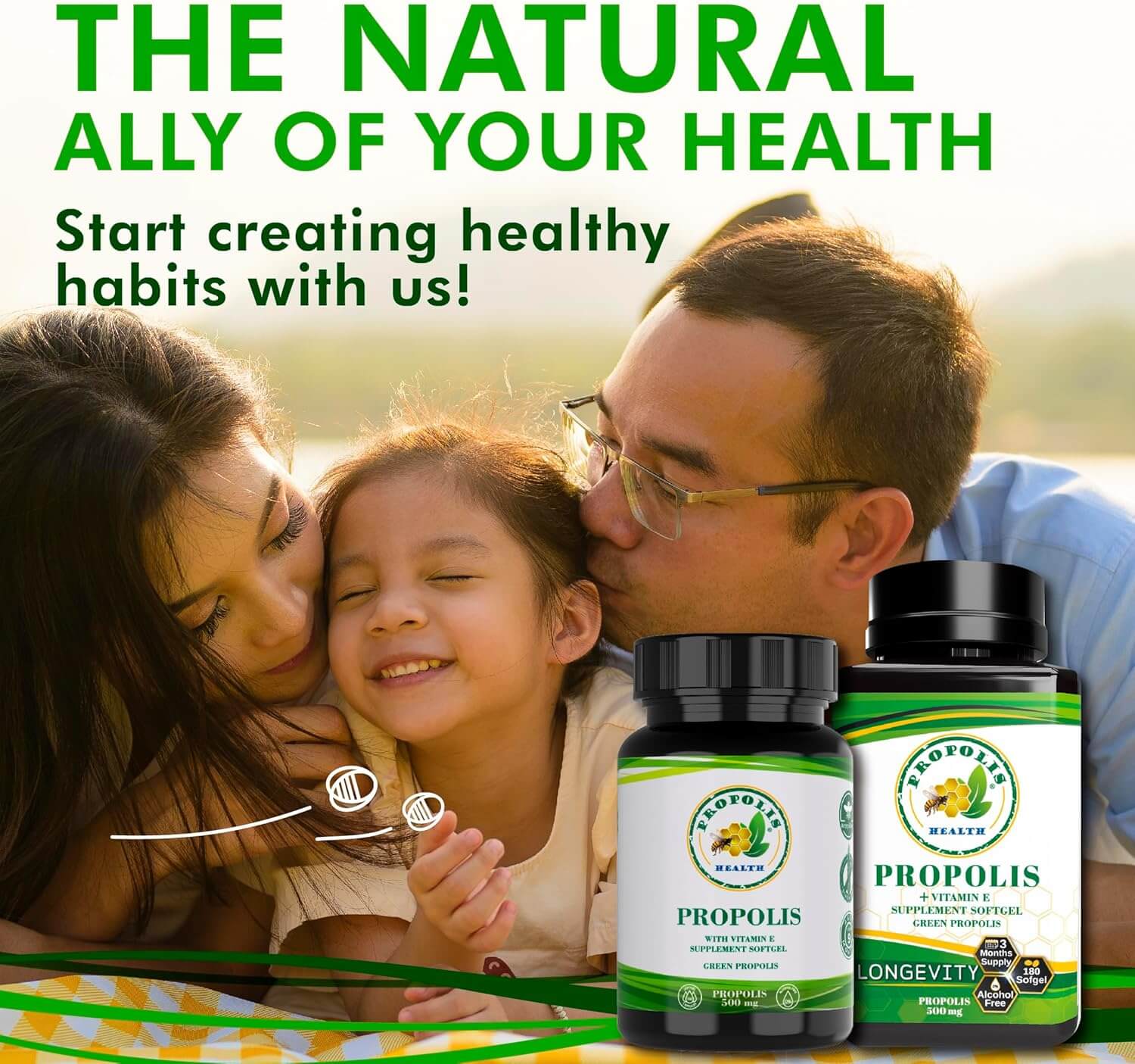 pure green bee propolis 