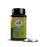 Propolis Health lyophilized royal jelly capsules with magnesium – 60 capsules bottle with white capsules